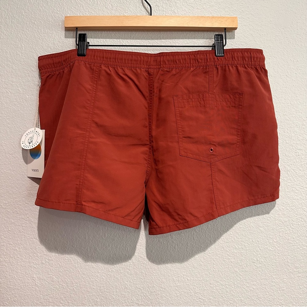 Vuori Women's Athletic Shorts in Rust Red - Picture 4 of 11